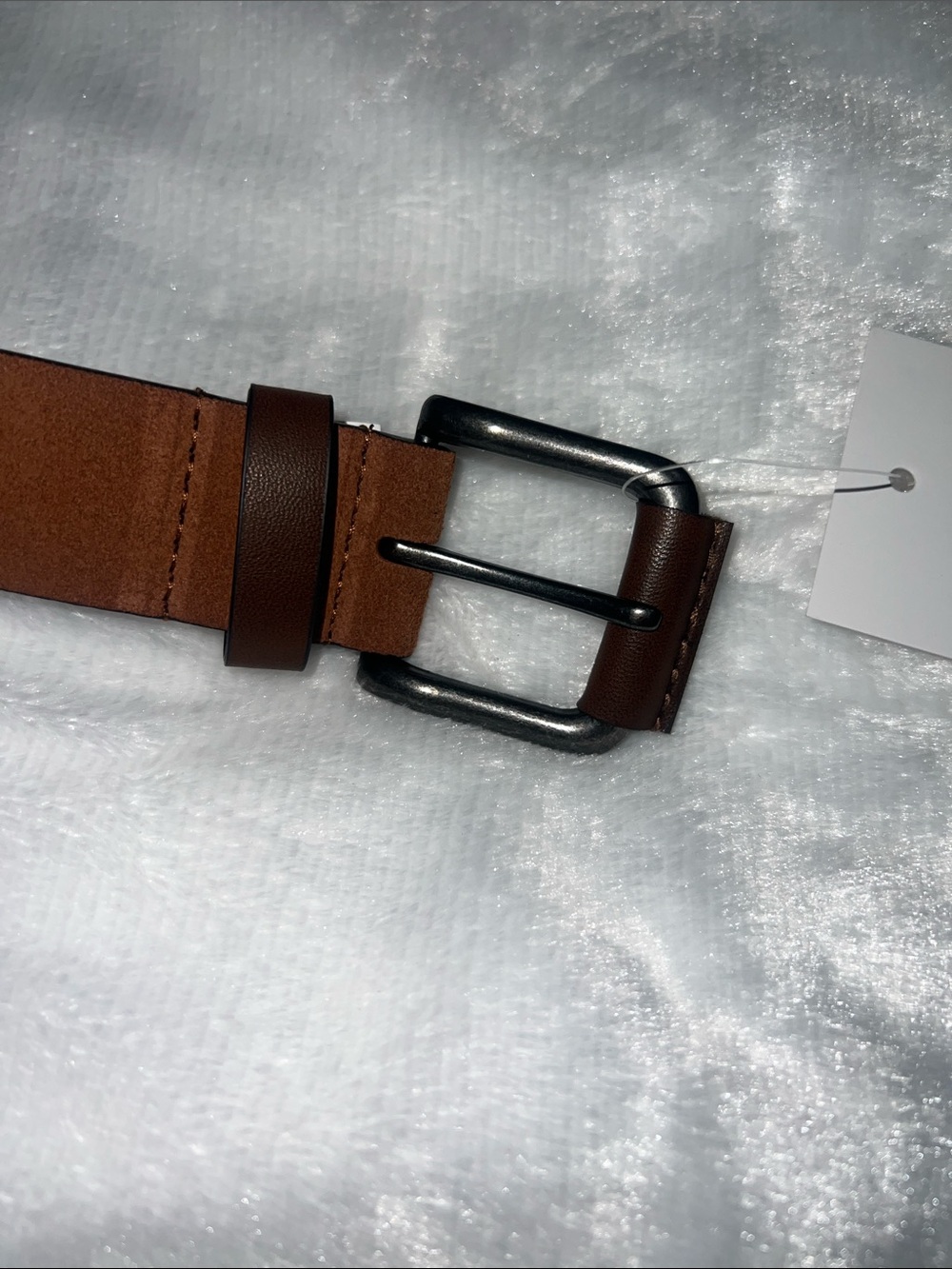 Status Brown Leather Men's Belt - Picture 5 of 7